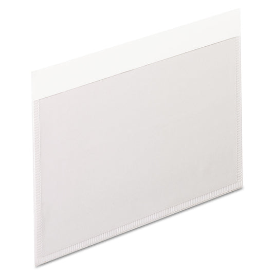 Pendaflex Self-Adhesive Pockets, 3 x 5, Clear Front/White Backing, 100/Box (99375)