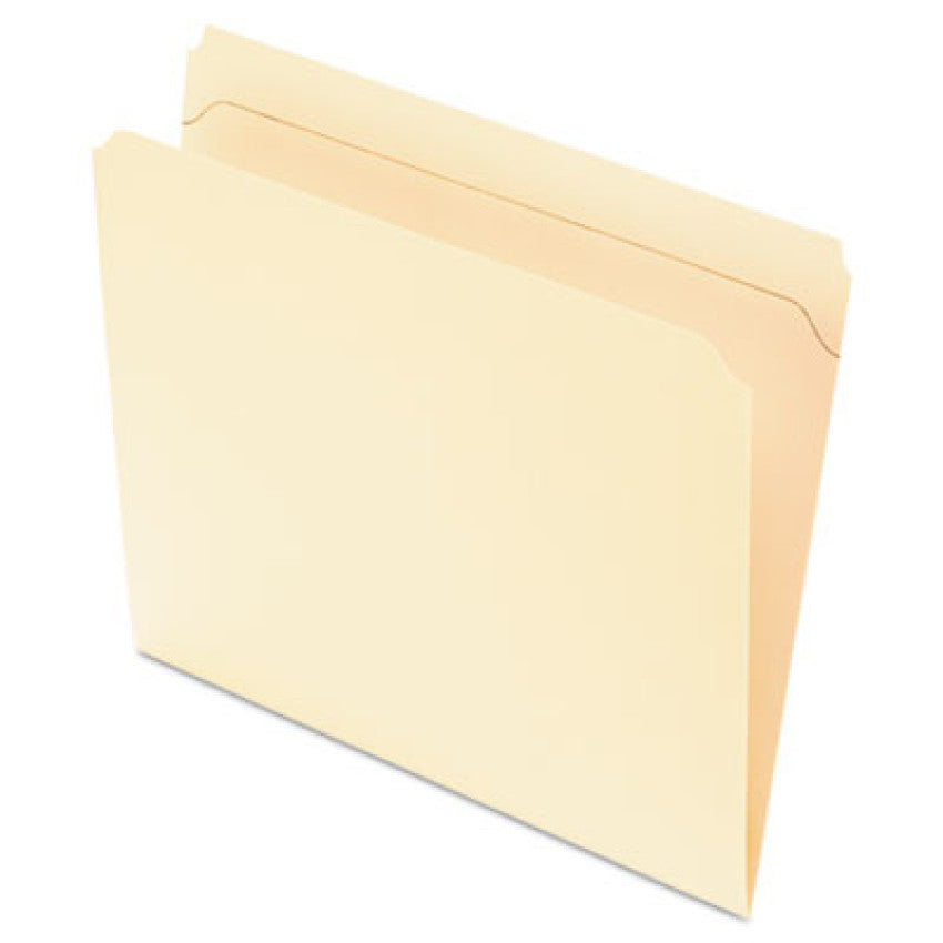 Pendaflex Reinforced Top File Folders, Straight Tabs, Letter Size, Manila, 100/Box (R752)