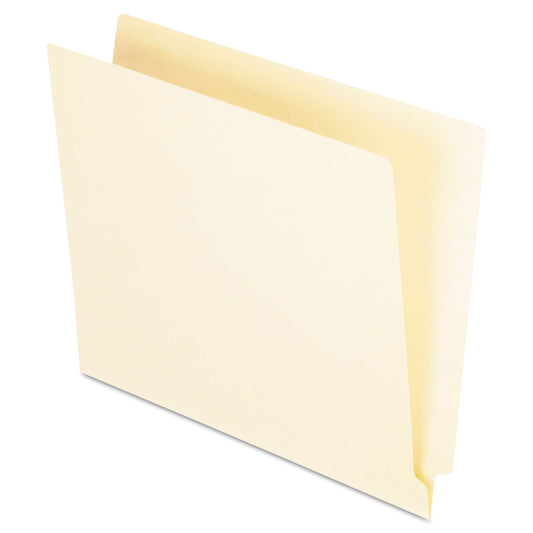 Pendaflex Manila End Tab Folders, 9.5" High Front, Straight 1-Ply Tabs, Letter Size, Manila, 100/Box (H110)