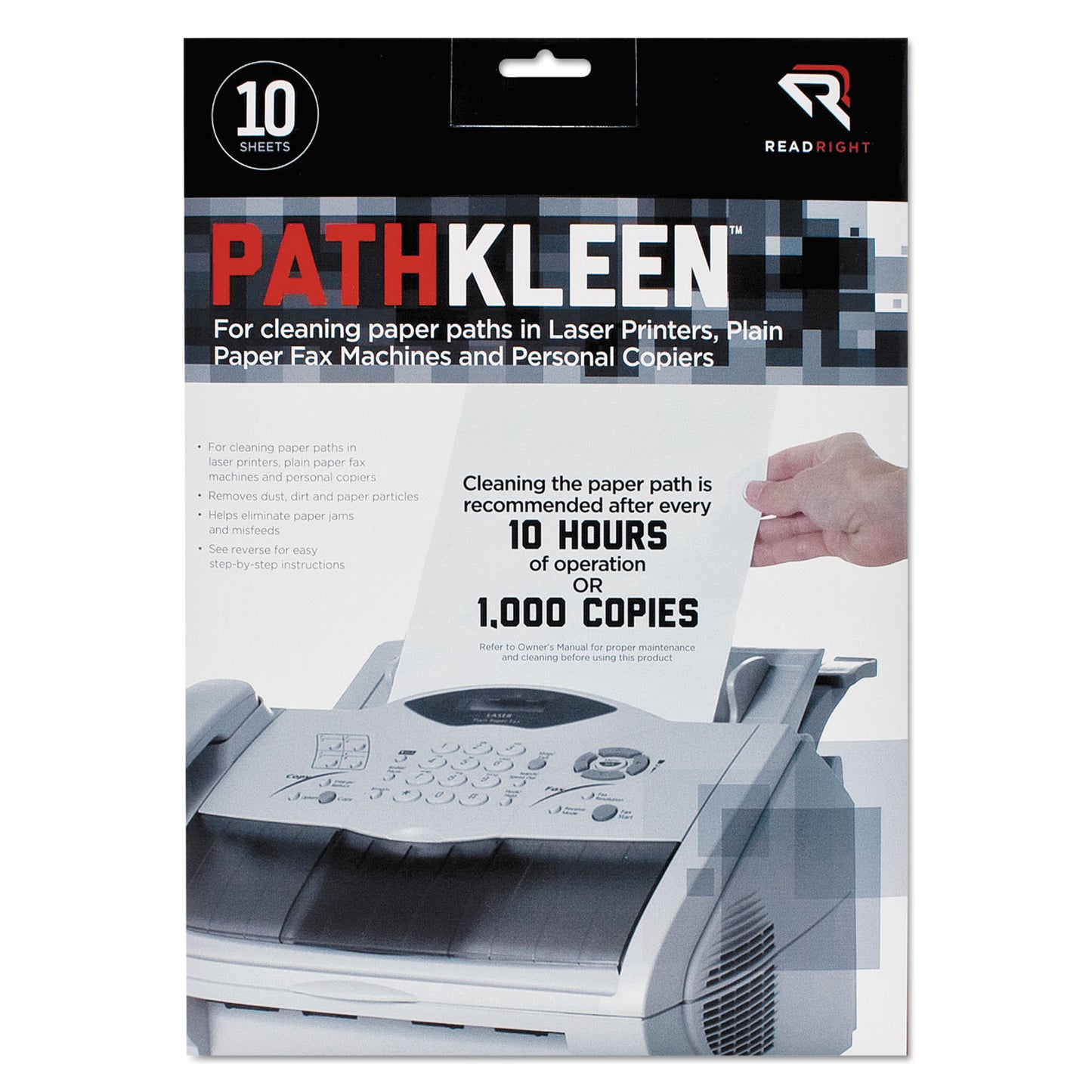 Read Right PathKleen Sheets, 8.5 x 11, 10/Pack (RR1237)