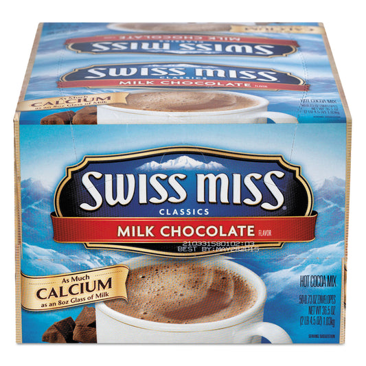 Swiss Miss Hot Cocoa Mix, Regular, 0.73 oz. Packets,  50 Packets/Box (47491)