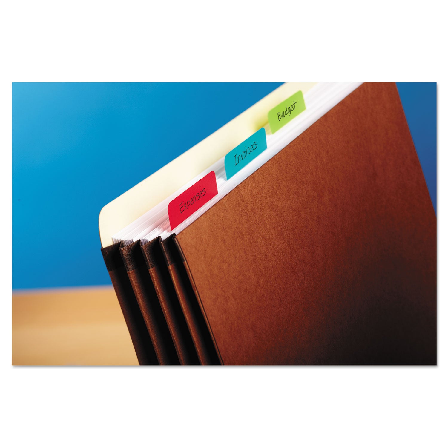 Post-it Solid Color Tabs, 1/5-Cut, Assorted Colors, 2" Wide, 24/Pack (686ALYR)