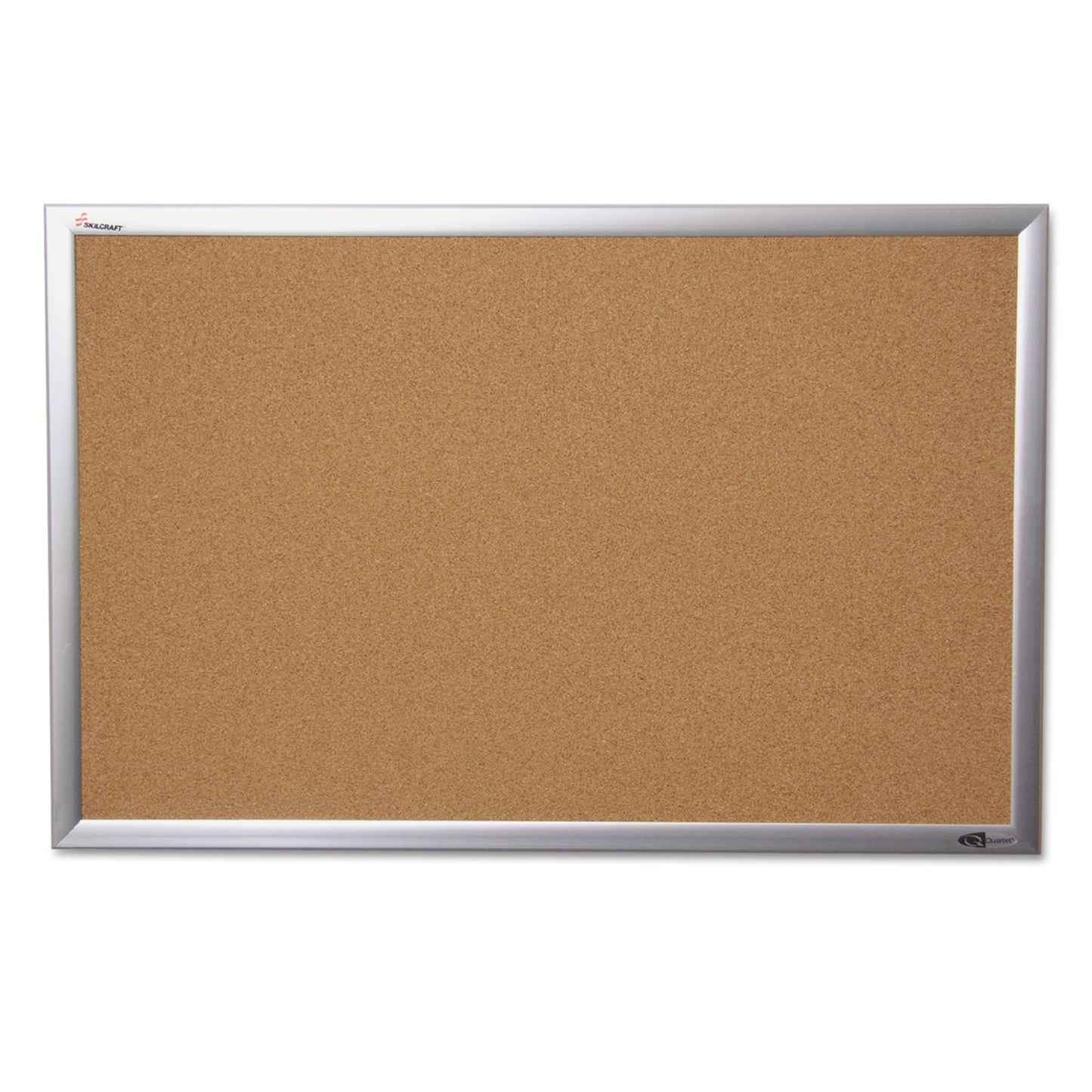 AbilityOne 7195014840005, SKILCRAFT Cork Board, 24 x 36, Tan Surface, Anodized Aluminum Frame