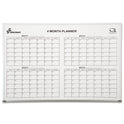 AbilityOne 7110015550295, SKILCRAFT Cubicle Calendar Board, Four Month, 24 x 36, White Surface, Aluminum Frame