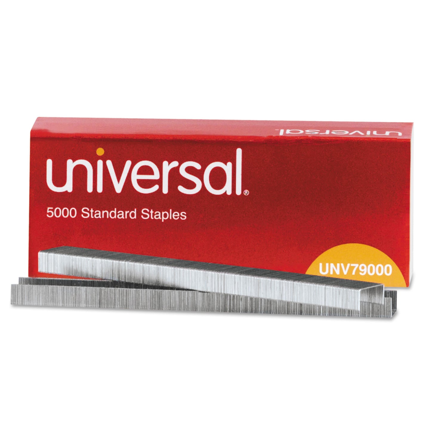 Universal Standard Chisel Point Staples, 0.25" Leg, 0.5" Crown, Steel, 5,000/Box (79000)