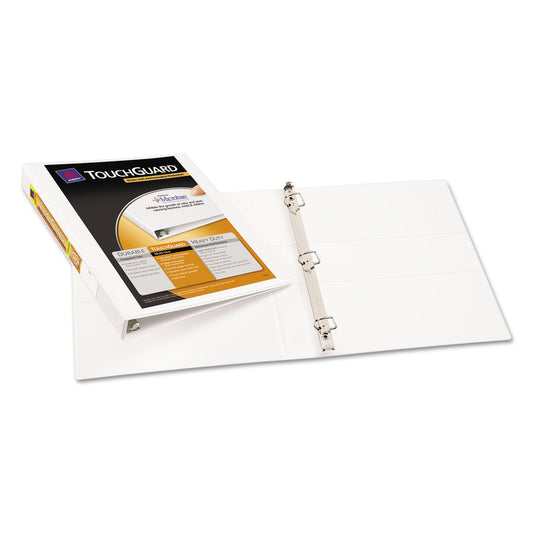 Avery TouchGuard Protection Heavy-Duty View Binders with Slant Rings, 3 Rings, 1" Capacity, 11 x 8.5, White (17141)