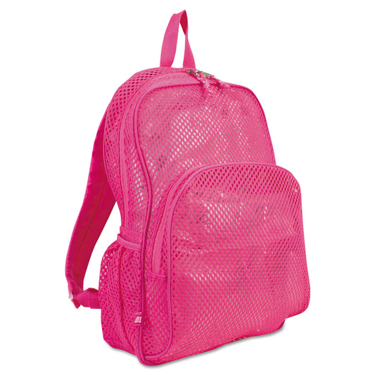 Eastsport Mesh Backpack, Fits Devices Up to 17", Polyester, 12 x 5 x 18, Clear/English Rose (113960BJENR)