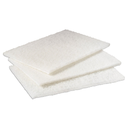 Scotch-Brite Light Duty Cleansing Pad, 6 x 9, White, 20/Pack, 3 Packs/Carton (98)