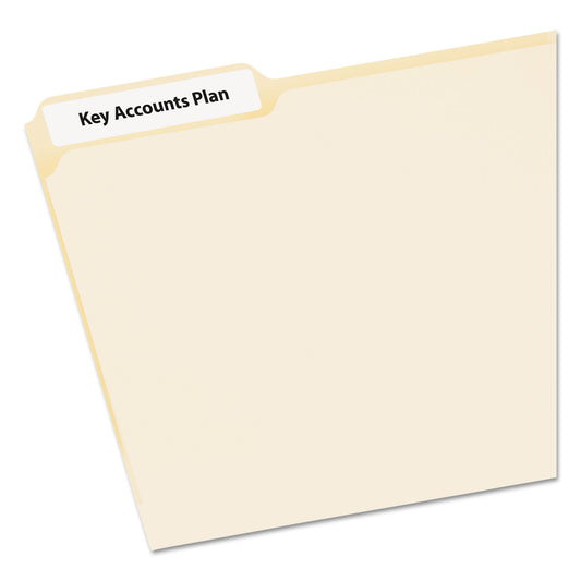 Avery EcoFriendly Permanent File Folder Labels, 0.66 x 3.44, White, 30/Sheet, 50 Sheets/Pack (45366)