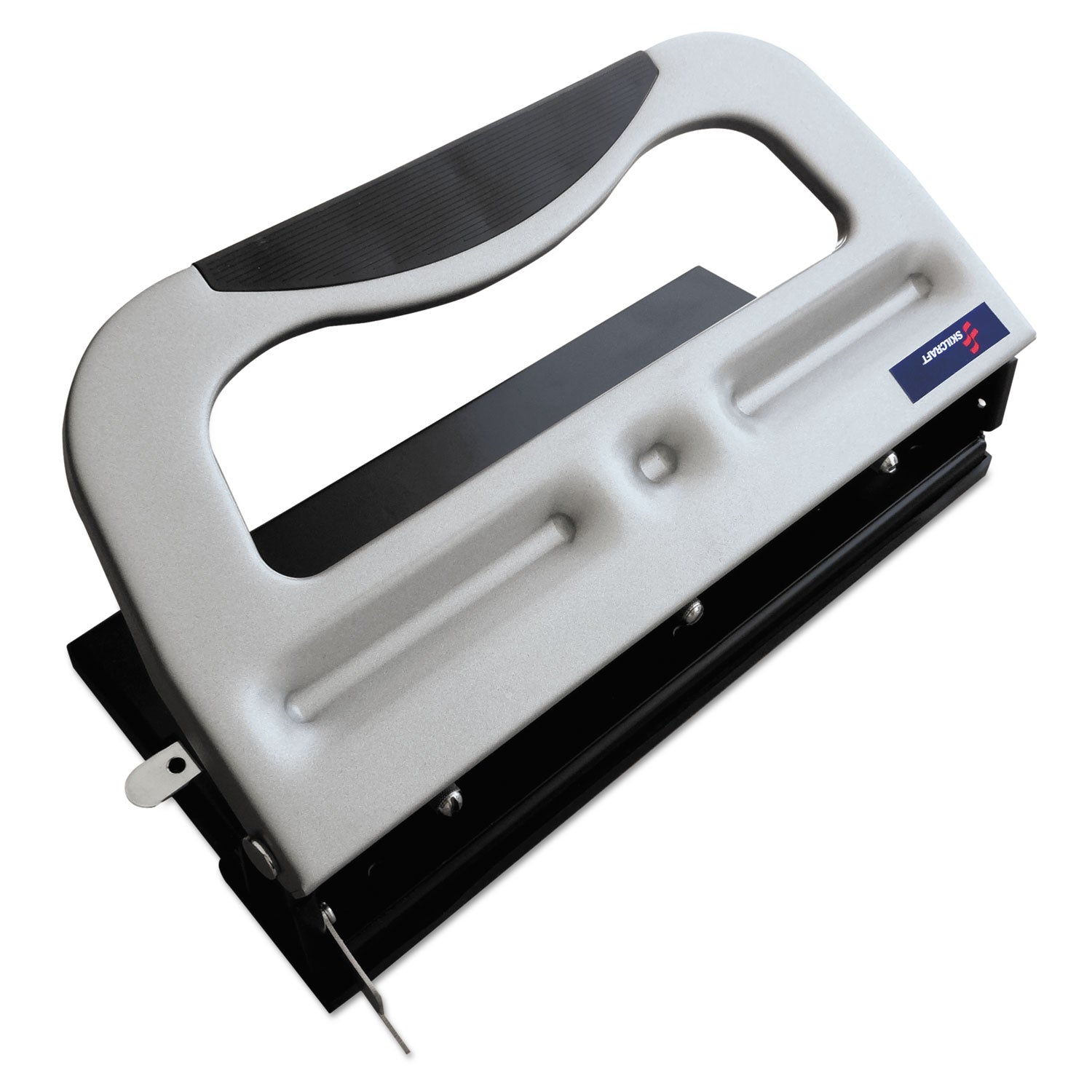 AbilityOne 7520016203315, SKILCRAFT Heavy-Duty Three-Hole Punch, 9/32" Holes, 32-Sheet, Black