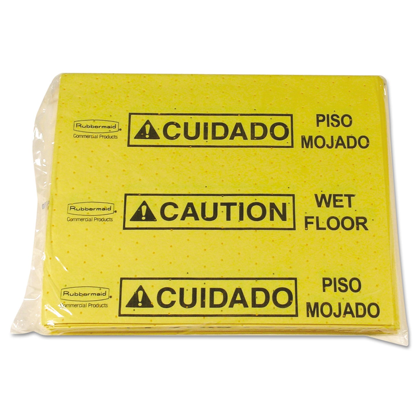 Rubbermaid Commercial Over-The-Spill Pad Tablet, 12 oz, 14 x 16.5, 25/Pack (4253YEL)