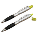 AbilityOne 7520016206416, SKILCRAFT Rite-N-Lite Deluxe, Fluorescent Yellow/Black Ink, Chisel/Conical Tips, Silver/Black Barrel, Dozen