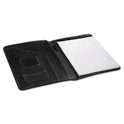 Universal Leather-Look Pad Folio, Inside Flap Pocket w/Card Holder, Black (32660)