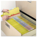 Smead Six-Section Pressboard Top Tab Classification Folders, Six SafeSHIELD Fasteners, 2 Dividers, Letter Size, Yellow, 10/Box (14034)