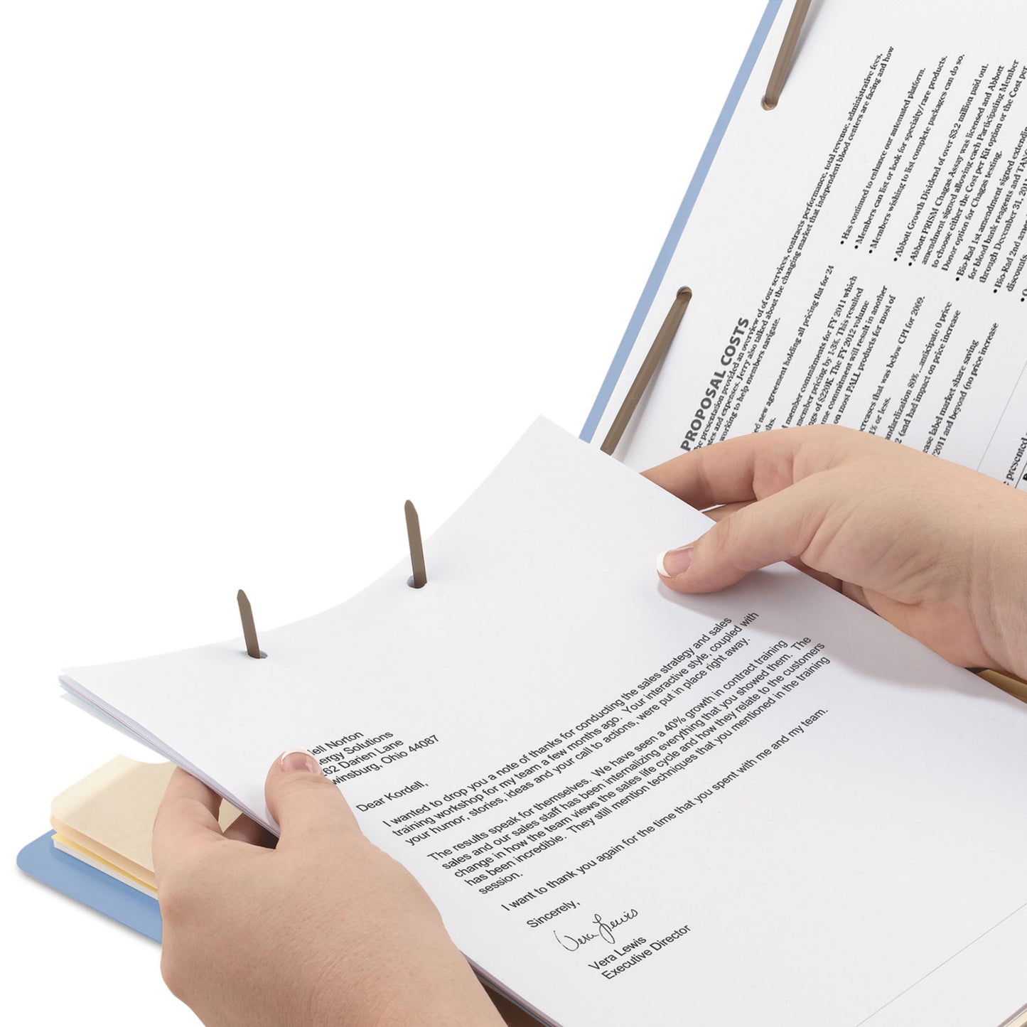 Smead Top Tab Classification Folders, Six SafeSHIELD Fasteners, 2" Expansion, 2 Dividers, Letter Size, Blue Exterior, 10/Box (14001)