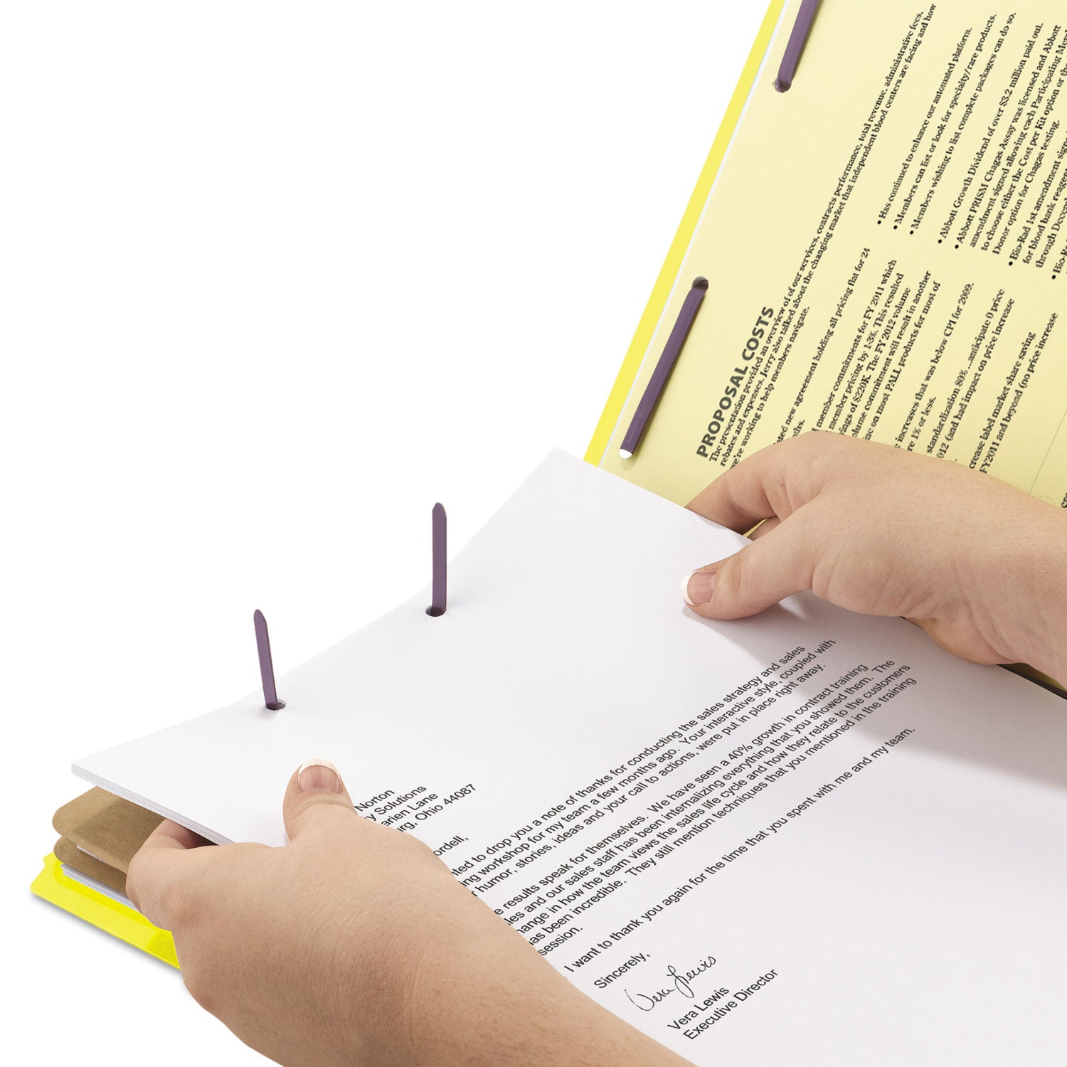Smead Six-Section Pressboard Top Tab Classification Folders, Six SafeSHIELD Fasteners, 2 Dividers, Legal Size, Yellow, 10/Box (19034)