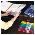 Smead 6-Section Pressboard Top Tab Pocket Classification Folders, 6 SafeSHIELD Fasteners, 2 Dividers, Letter Size, Dark Blue, 10/BX (14077)