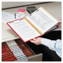 Smead Six-Section Pressboard Top Tab Classification Folders, Six SafeSHIELD Fasteners, 2 Dividers, Letter Size, Bright Red, 10/Box (14031)