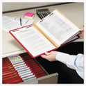 Smead Six-Section Pressboard Top Tab Classification Folders, Six SafeSHIELD Fasteners, 2 Dividers, Legal Size, Bright Red, 10/Box (19031)