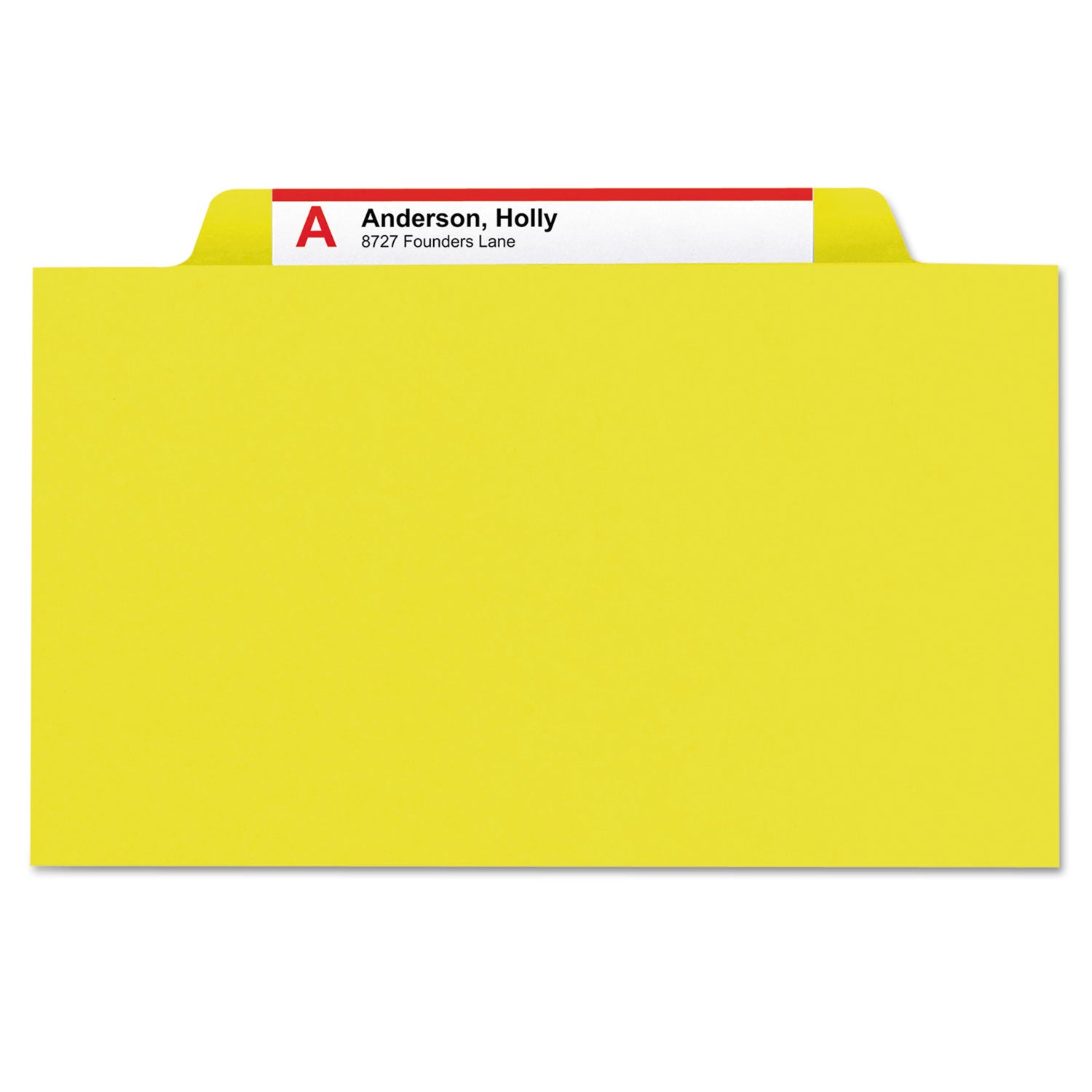 Smead Six-Section Pressboard Top Tab Classification Folders, Six SafeSHIELD Fasteners, 2 Dividers, Legal Size, Yellow, 10/Box (19034)