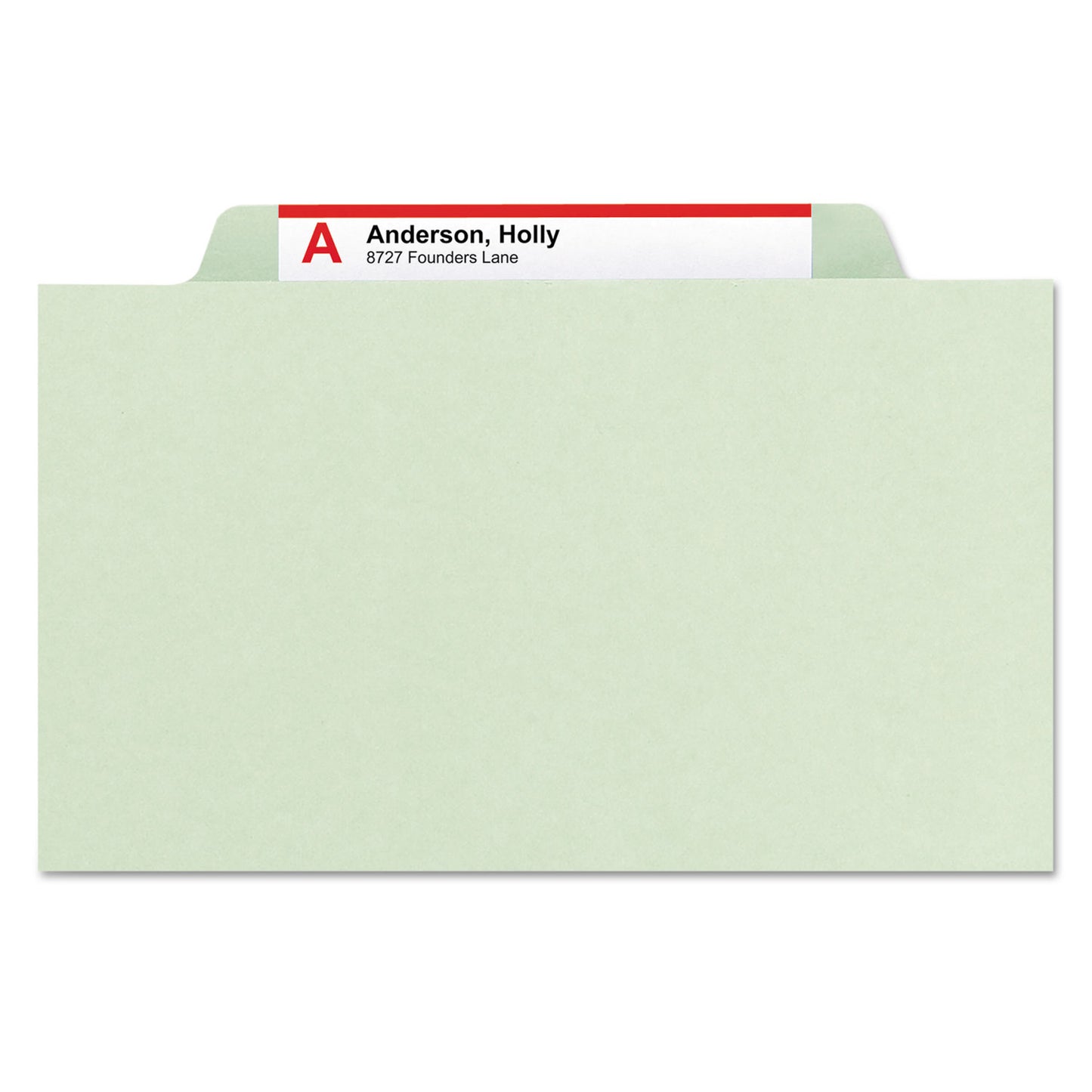 Smead Pressboard Classification Folders, Eight SafeSHIELD Fasteners, 2/5-Cut Tabs, 3 Dividers, Letter Size, Gray-Green, 10/Box (14091)