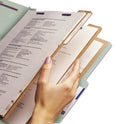 Smead Pressboard Classification Folders, Eight SafeSHIELD Fasteners, 2/5-Cut Tabs, 3 Dividers, Letter Size, Gray-Green, 10/Box (14091)