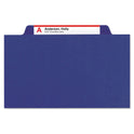 Smead Eight-Section Pressboard Top Tab Classification Folders, 8 SafeSHIELD Fasteners, 3 Dividers, Letter Size, Dark Blue, 10/Box (14096)