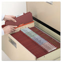 Smead Pressboard Classification Folders, Eight SafeSHIELD Fasteners, 2/5-Cut Tabs, 3 Dividers, Letter Size, Red, 10/Box (14092)