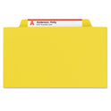 Smead Four-Section Pressboard Top Tab Classification Folders, Four SafeSHIELD Fasteners, 1 Divider, Letter Size, Yellow, 10/Box (13734)
