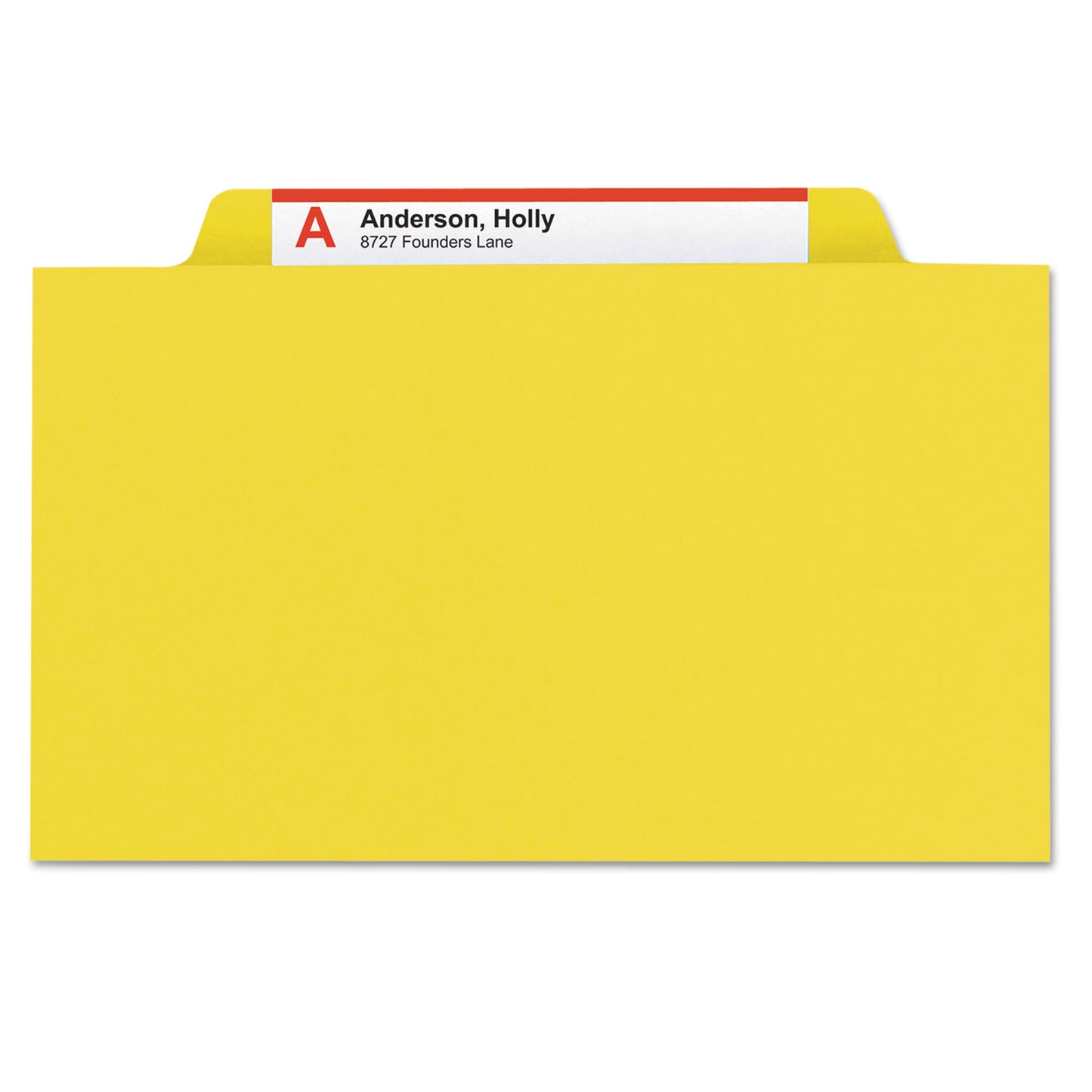 Smead Four-Section Pressboard Top Tab Classification Folders, Four SafeSHIELD Fasteners, 1 Divider, Letter Size, Yellow, 10/Box (13734)