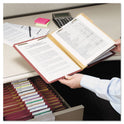 Smead Pressboard Classification Folders, Six SafeSHIELD Fasteners, 2/5-Cut Tabs, 2 Dividers, Letter Size, Red, 10/Box (14075)