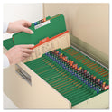 Smead Eight-Section Pressboard Top Tab Classification Folders, Eight SafeSHIELD Fasteners, 3 Dividers, Letter Size, Green, 10/Box (14097)