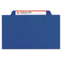 Smead Six-Section Pressboard Top Tab Classification Folders, Six SafeSHIELD Fasteners, 2 Dividers, Letter Size, Dark Blue, 10/Box (14032)