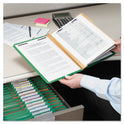 Smead Six-Section Pressboard Top Tab Classification Folders, Six SafeSHIELD Fasteners, 2 Dividers, Letter Size, Green, 10/Box (14033)
