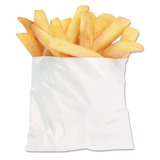 Bagcraft French Fry Bags, 4.5" x 2" x 3.5", White, 2,000/Carton (450003)