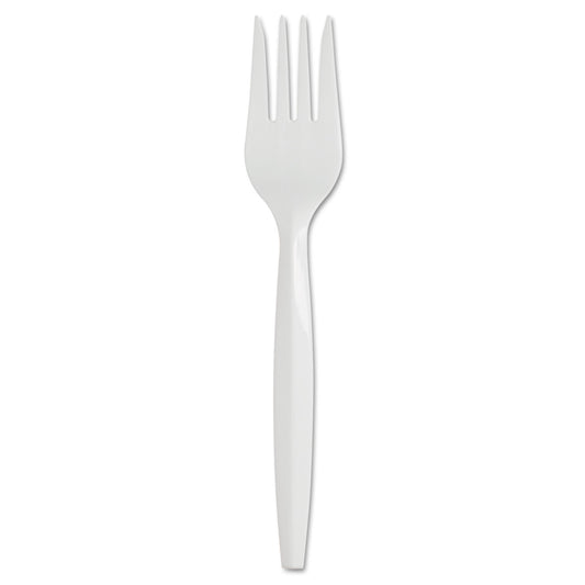 Dixie SmartStock Plastic Cutlery Refill, Fork, 5.8", Series-B Mediumweight, White, 40/Pack, 24 Packs/Carton (SSF21P)