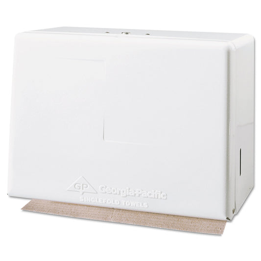 Georgia Pacific Professional Space Saver Singlefold Towel Dispenser, Steel, 11.63 x 6.63 x 8.13, White (56701)