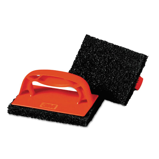 Scotch-Brite Scotchbrick Griddle Scrubber 9537, 4 x 6 x 3, Red/Black, 12/Carton (59203)