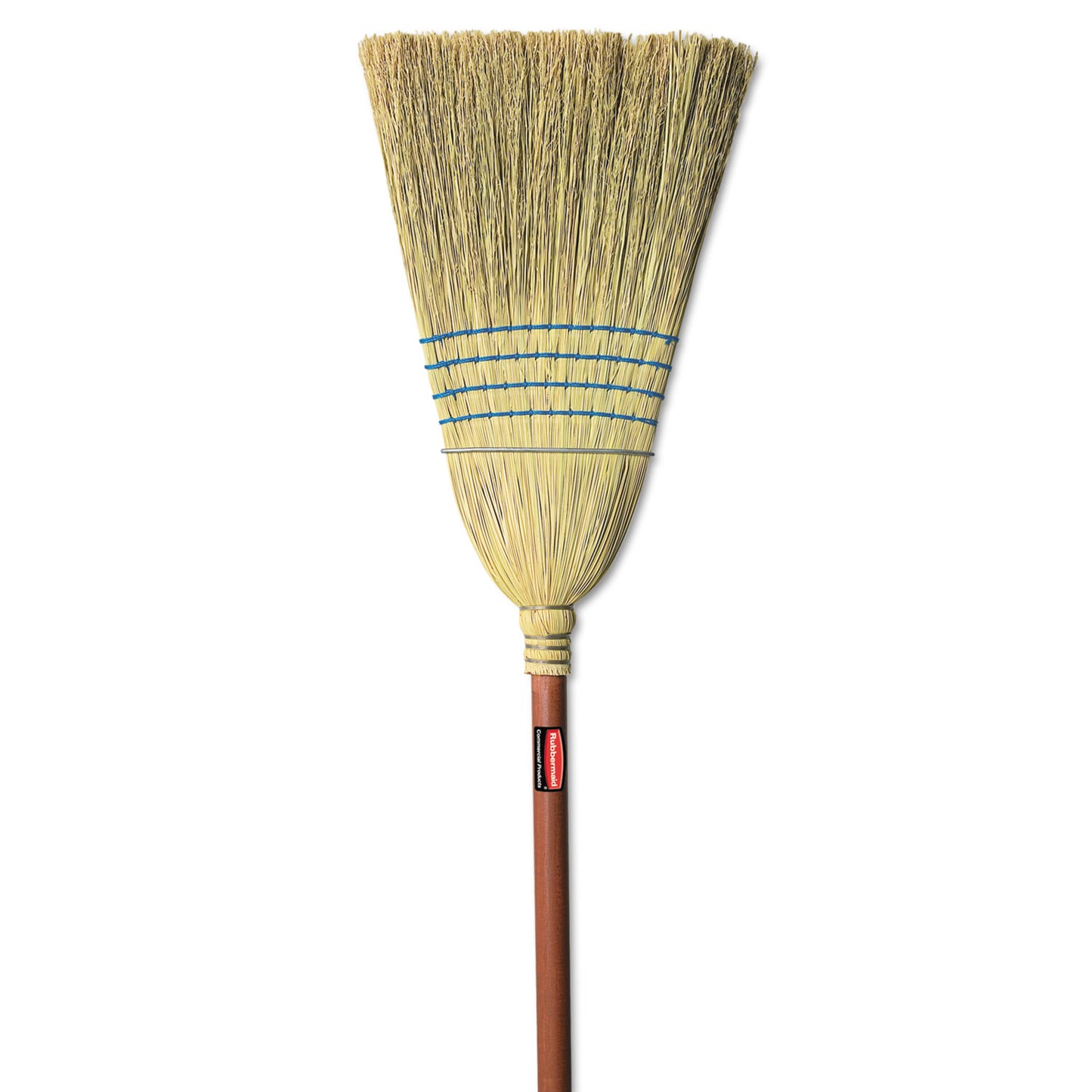 Rubbermaid Commercial Corn-Fill Broom, Corn Fiber Bristles, 38" Overall Length, Blue (6383)