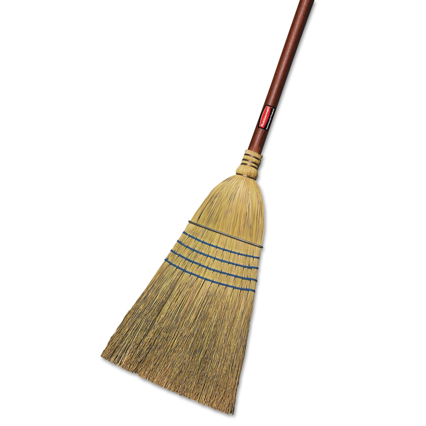 Rubbermaid Commercial Corn-Fill Broom, Corn Fiber Bristles, 38" Overall Length, Blue (6383)