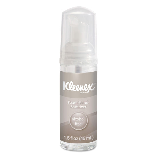 Kleenex Alcohol-Free Foam Hand Sanitizer, 1.5 oz Pump Bottle, Unscented, 24/Carton (34136)