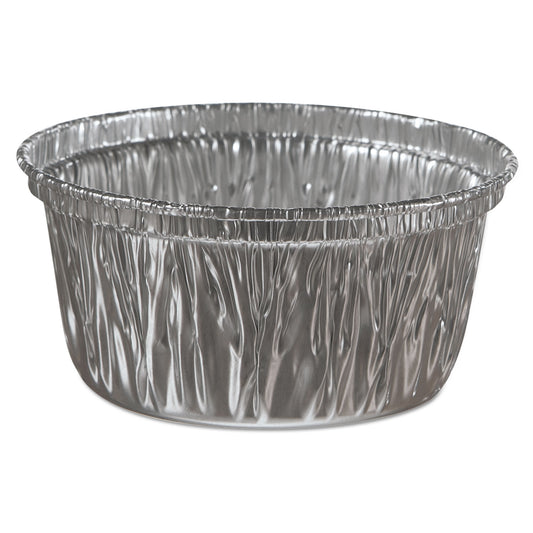 HFA Aluminum Baking Cups, 4 oz, 3.38" Diameter x 1.56"h, 1,000/Carton (34130)