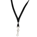 Advantus Deluxe Lanyards, Metal J-Hook Fastener, 36" Long, Black, 24/Box (75424)