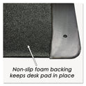 Artistic Executive Desk Pad with Antimicrobial Protection, Leather-Like Side Panels, 36 x 20, Black (413861)