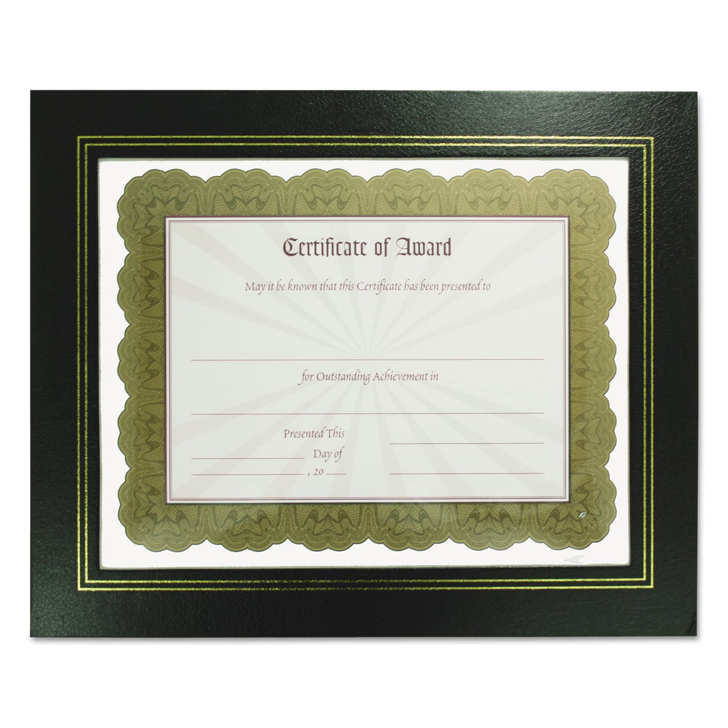 NuDell Leatherette Document Frame, 8.5 x 11, Black, Pack of Two (21202)