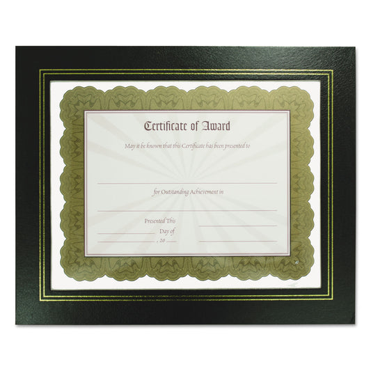 NuDell Leatherette Document Frame, 8.5 x 11, Black, Pack of Two (21202)