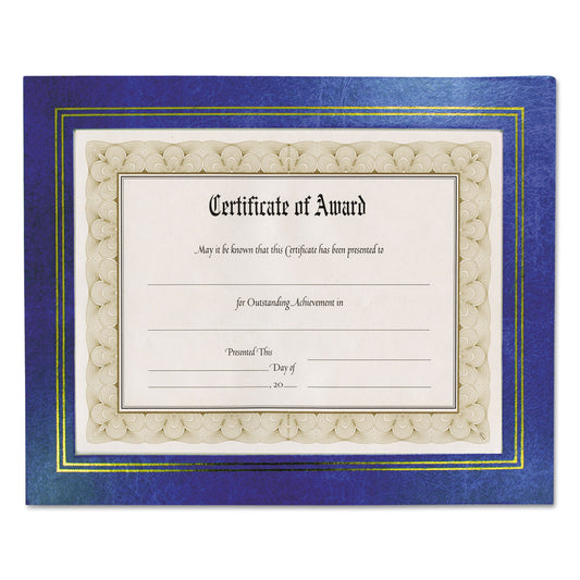 NuDell Leatherette Document Frame, 8.5 x 11, Blue, Pack of Two (21201)