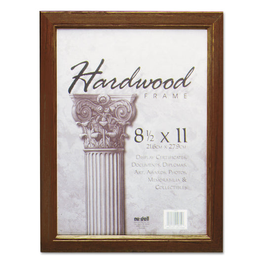 NuDell Solid Oak Hardwood Frame, 8.5 x 11, Walnut Finish (15815)