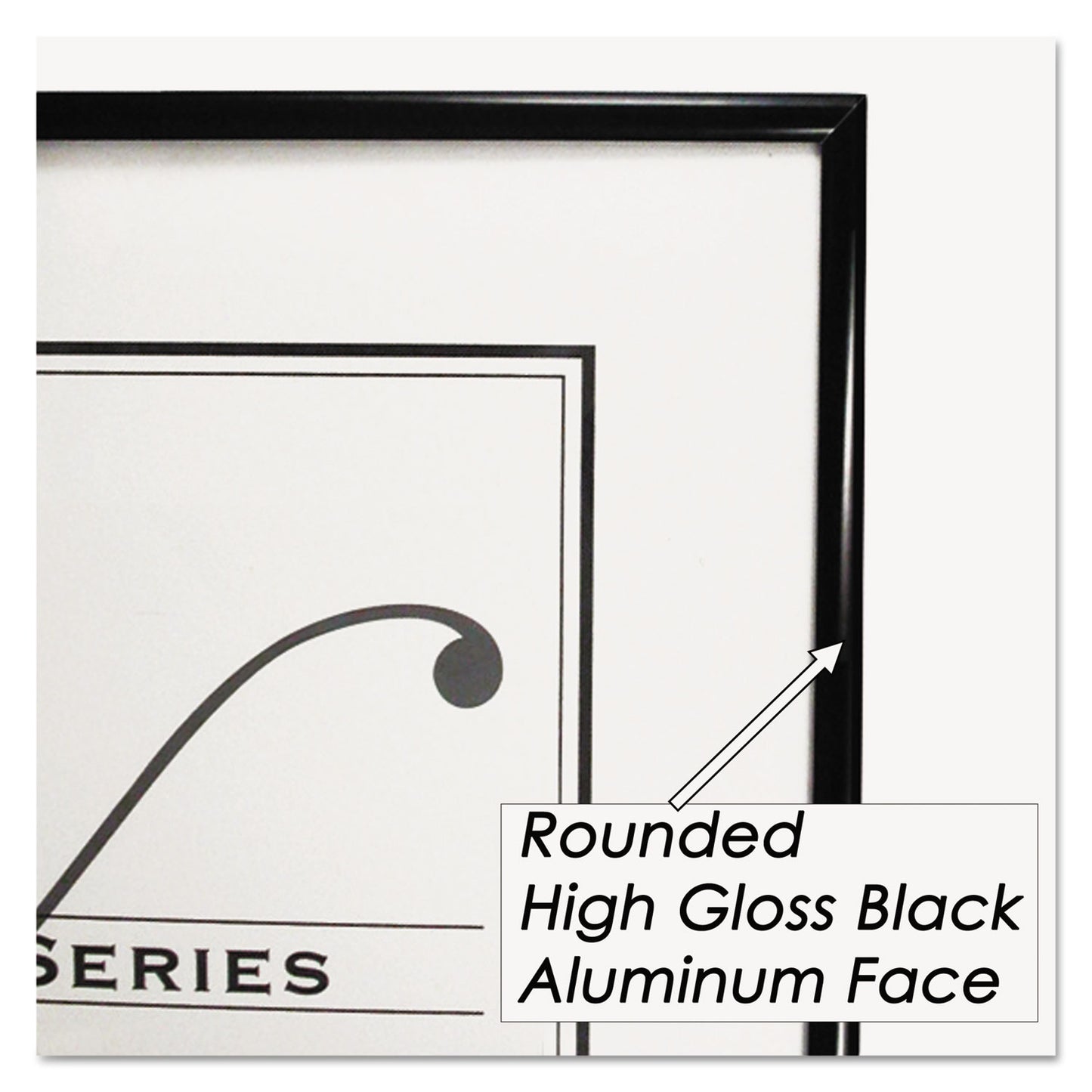 NuDell Metal Poster Frame, Plastic Face, 18 x 24, Black (31222)