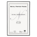 NuDell Metal Poster Frame, Plastic Face, 24 x 36, Black (31242)